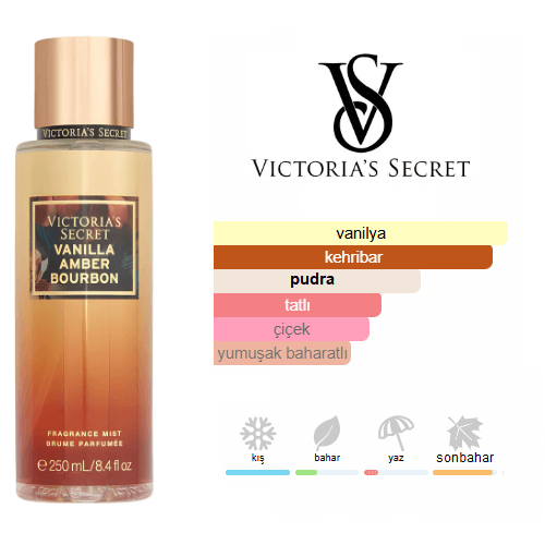 Victoria's Secret Vanilla Amber Bourbon 250ml Bayan Vücut Spreyi Victoria's Secret Vanilla Amber Bourbon 250ml Bayan Vücut Spreyi