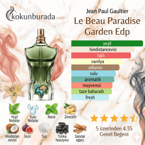 Jean Paul Gaultier Le Beau Paradise Garden Edp 125ml Erkek Parfum Jean Paul Gaultier Le Beau Paradise Garden Edp 125ml Erkek Parfum