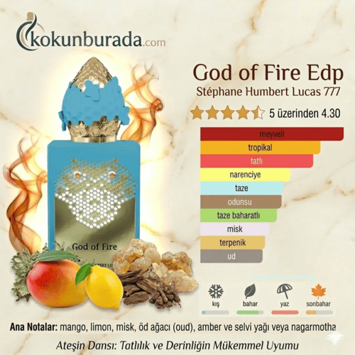 Stephane Humbert Lucas God of Fire Edp 50 ml Unisex Parfüm Stephane Humbert Lucas God of Fire Edp 50 ml Unisex Parfüm