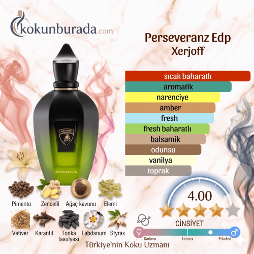 Xerjoff Perseveranza Edp 100ml Unisex Parfüm Xerjoff Perseveranza Edp 100ml Unisex Parfüm